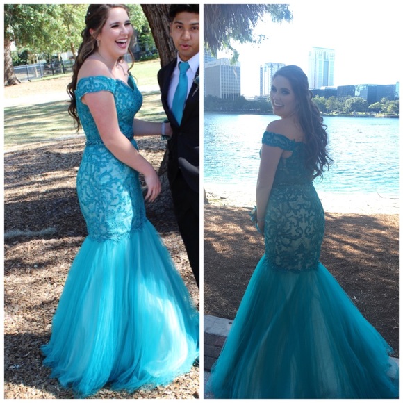 Clarisse Prom Dress 2810 Teal - Picture 2 of 4